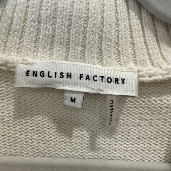 English Factory Striped Knit Zip Pullover - Picture 4 of 7